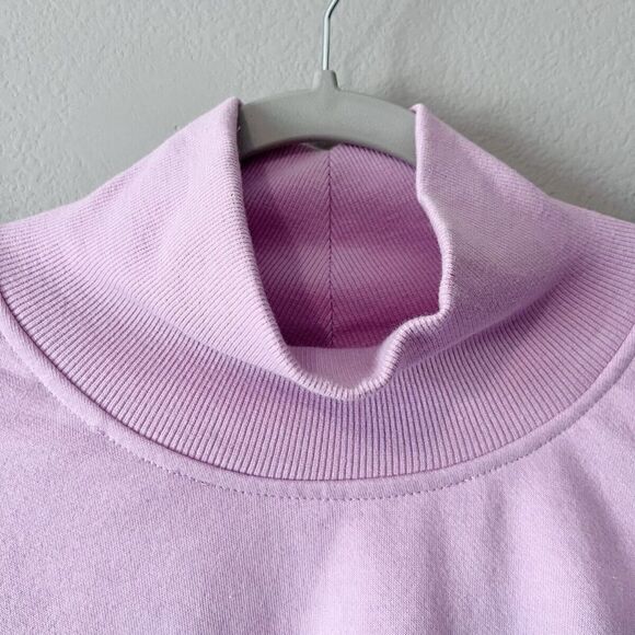 Anthropologie PILCRO Funnel Neck Bubble Hem Pullover Sweatshirt Lavender XS Nwt - Picture 4 of 10